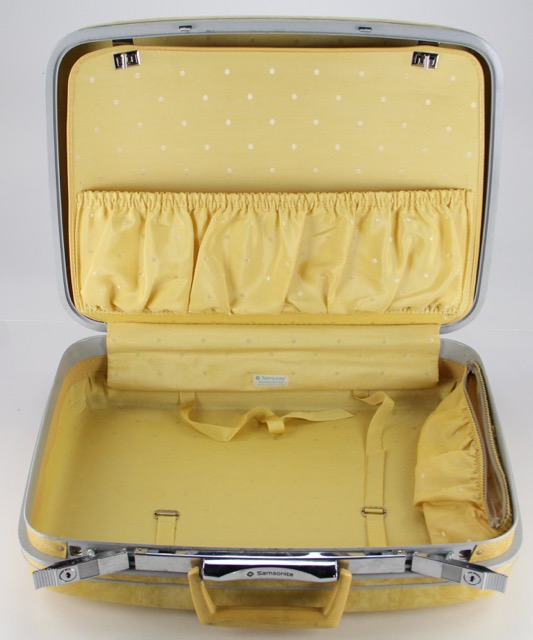 Vintage Yellow Hard Shell Suitcases