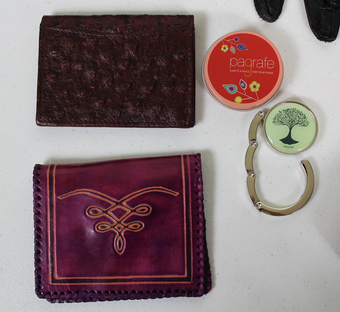 Assortment of Belts, Cosmetic Bags, Evening Gloves, and Wallets