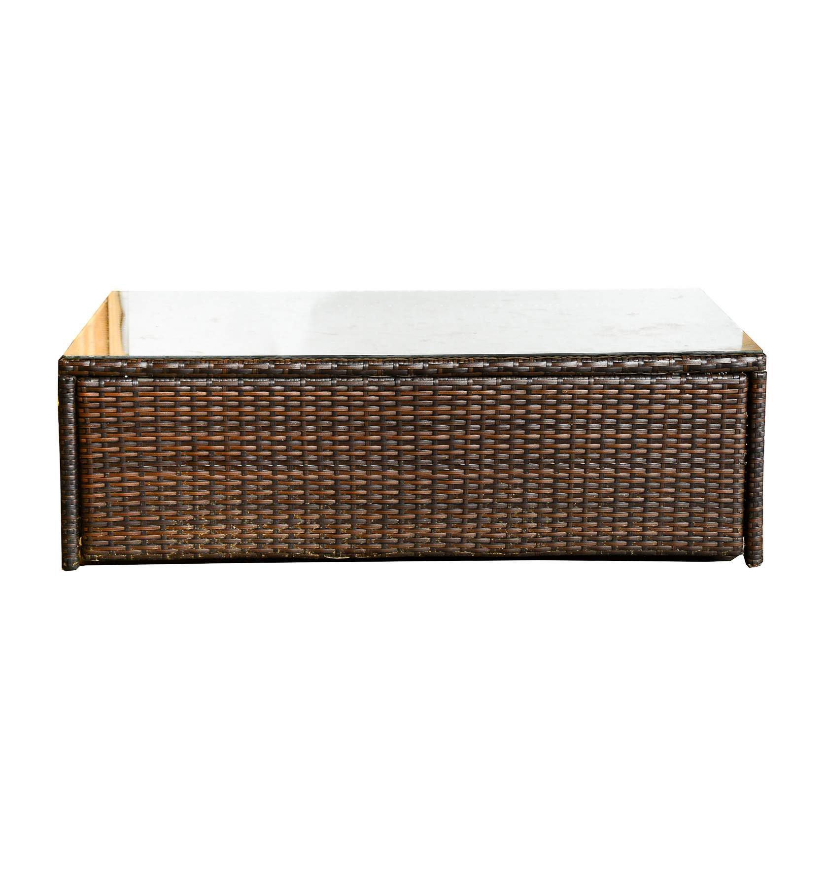 Brown Wicker Coffee Table