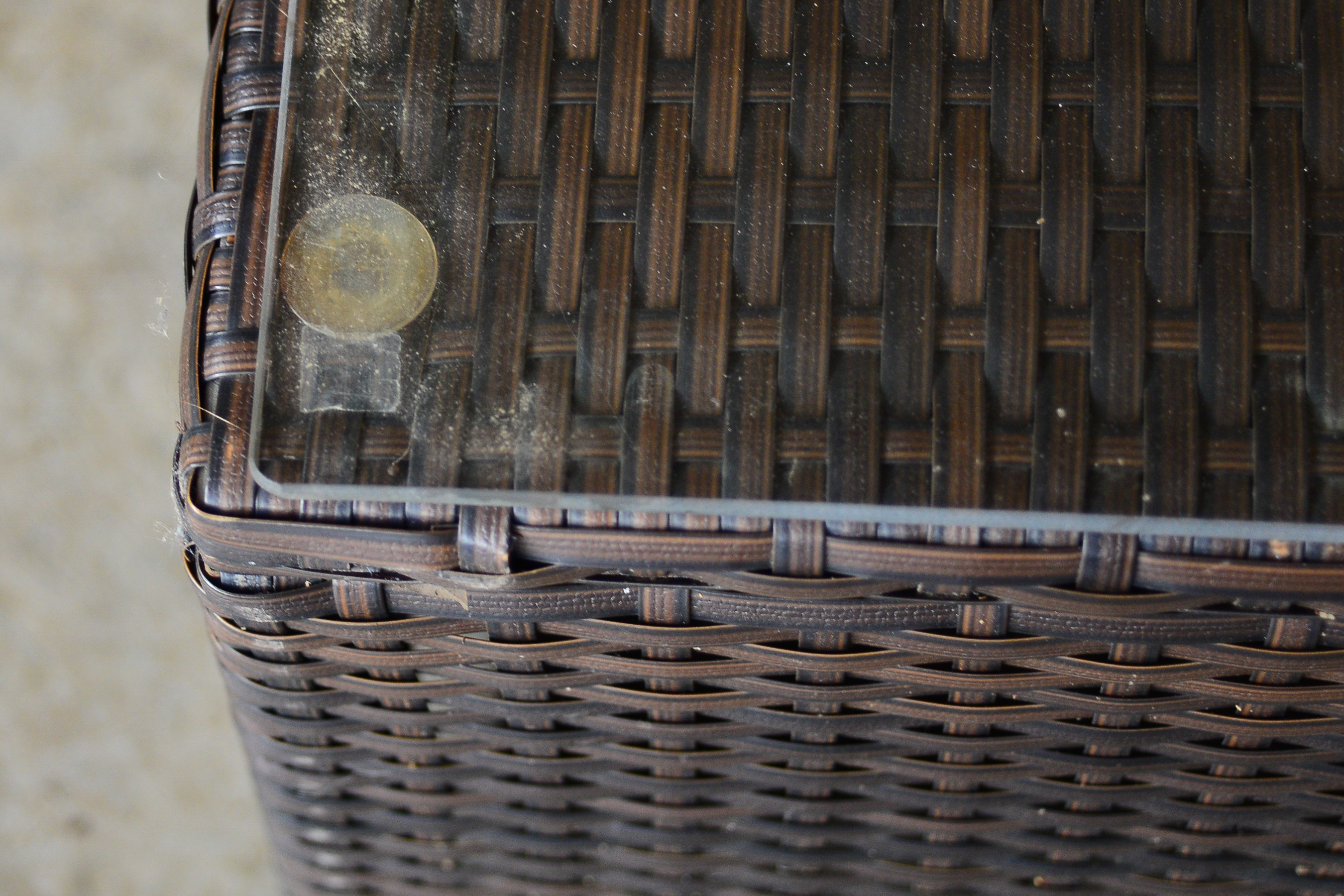 Brown Wicker Coffee Table