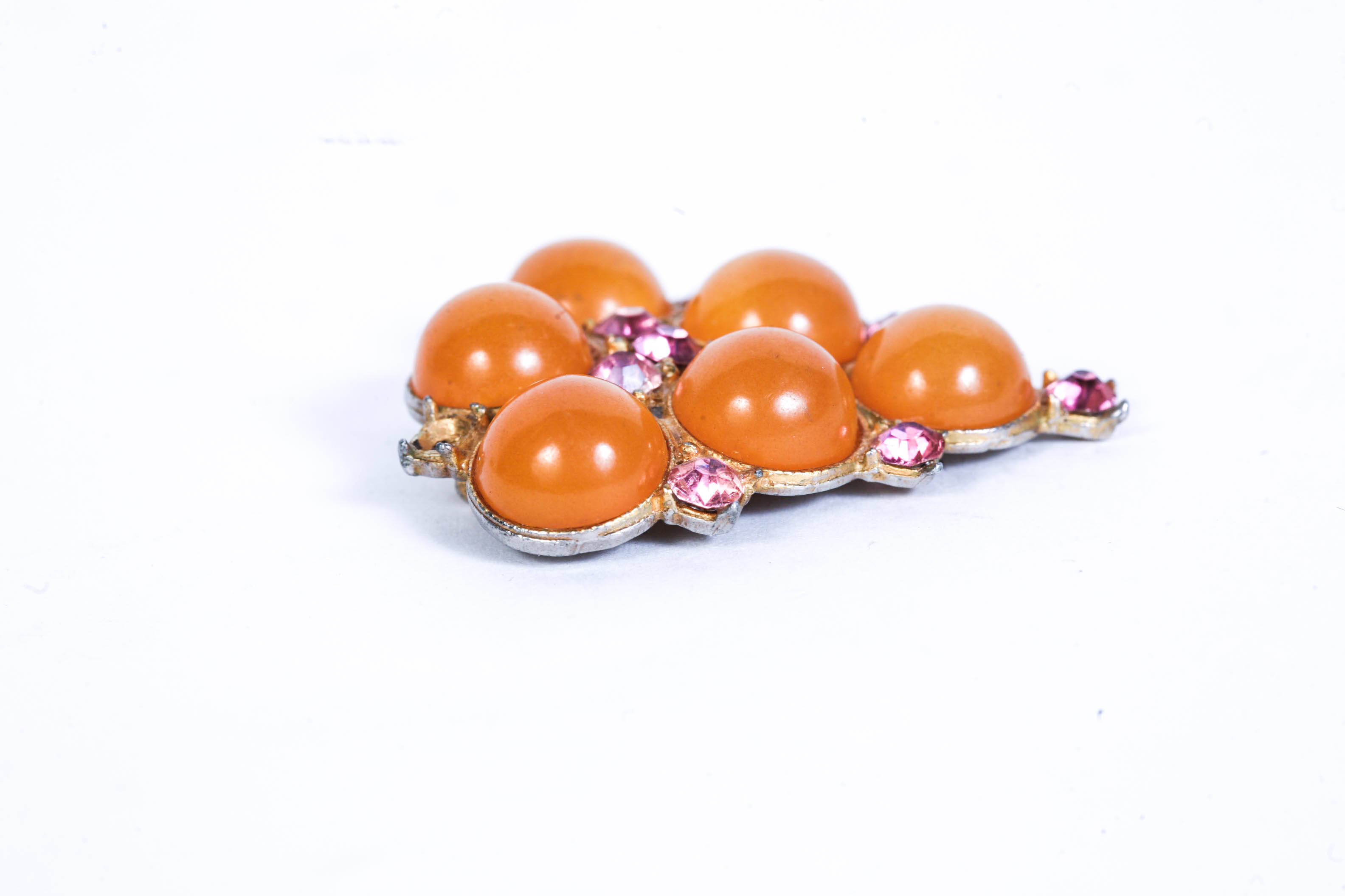 Signed Coro Cameo Bracelet, Pegasus Mark (1945-1979) and Scarf Clip