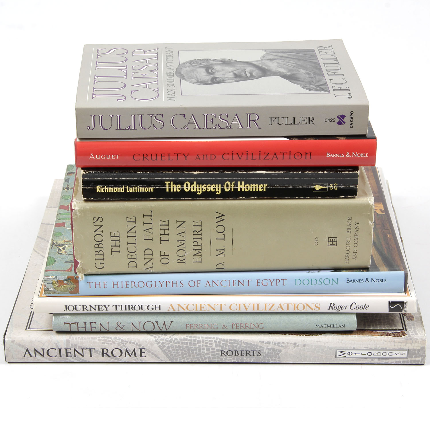 Collection of History Books on Ancient Rome and Egypt