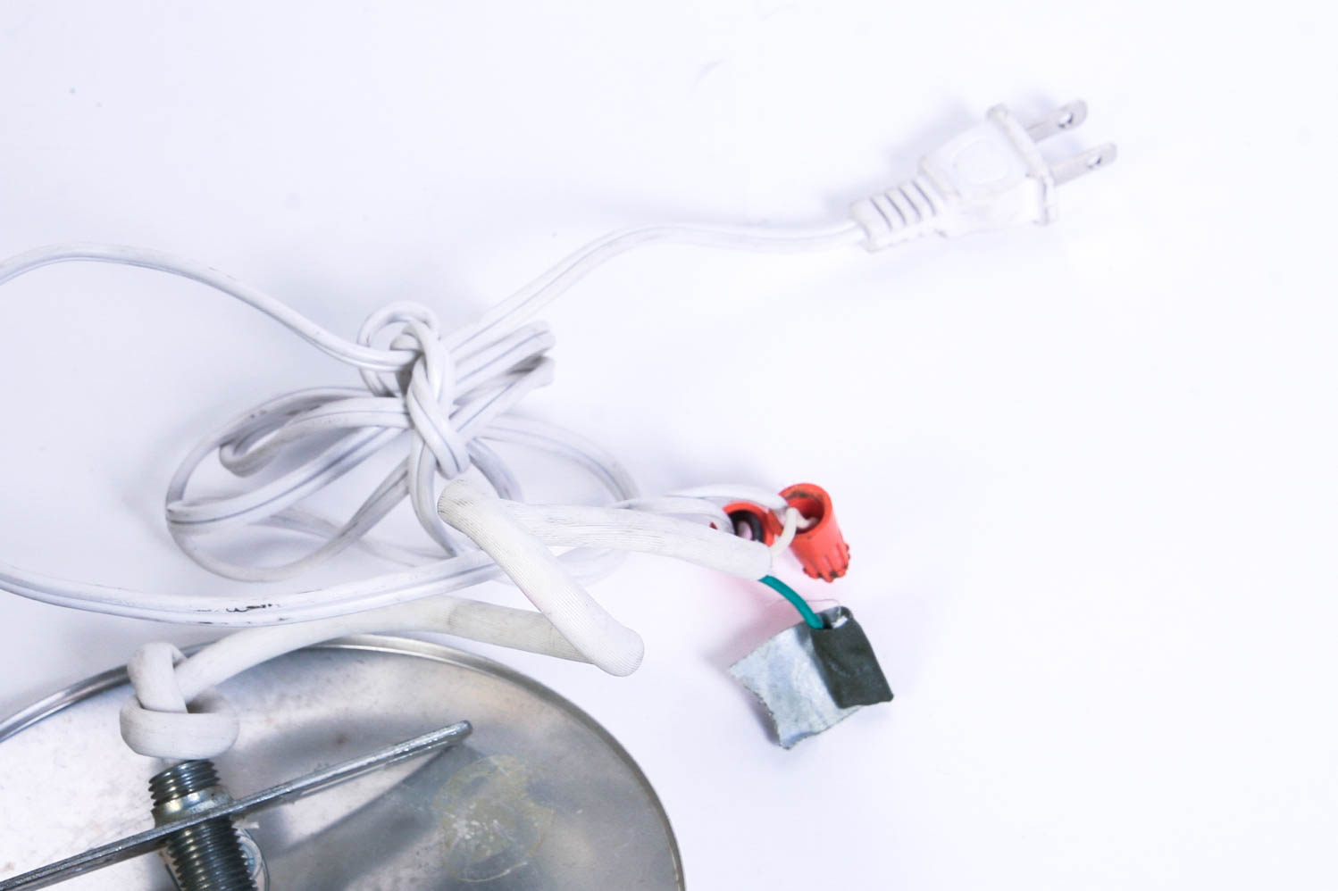 Vintage Gold Tone Aluminum Hanging Orb Lamp