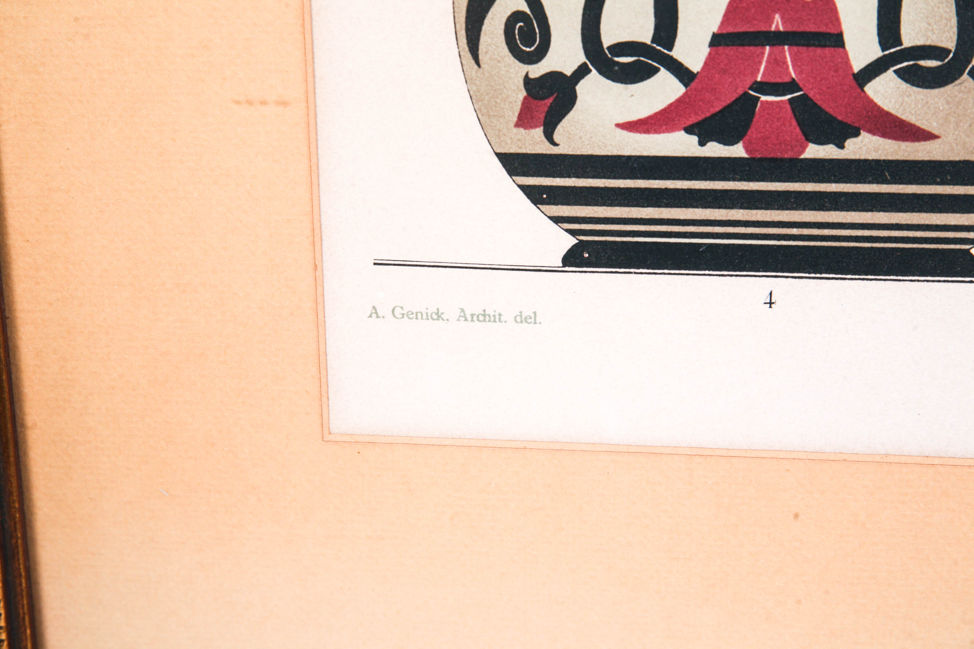 Etching of Two Greek Lekythens