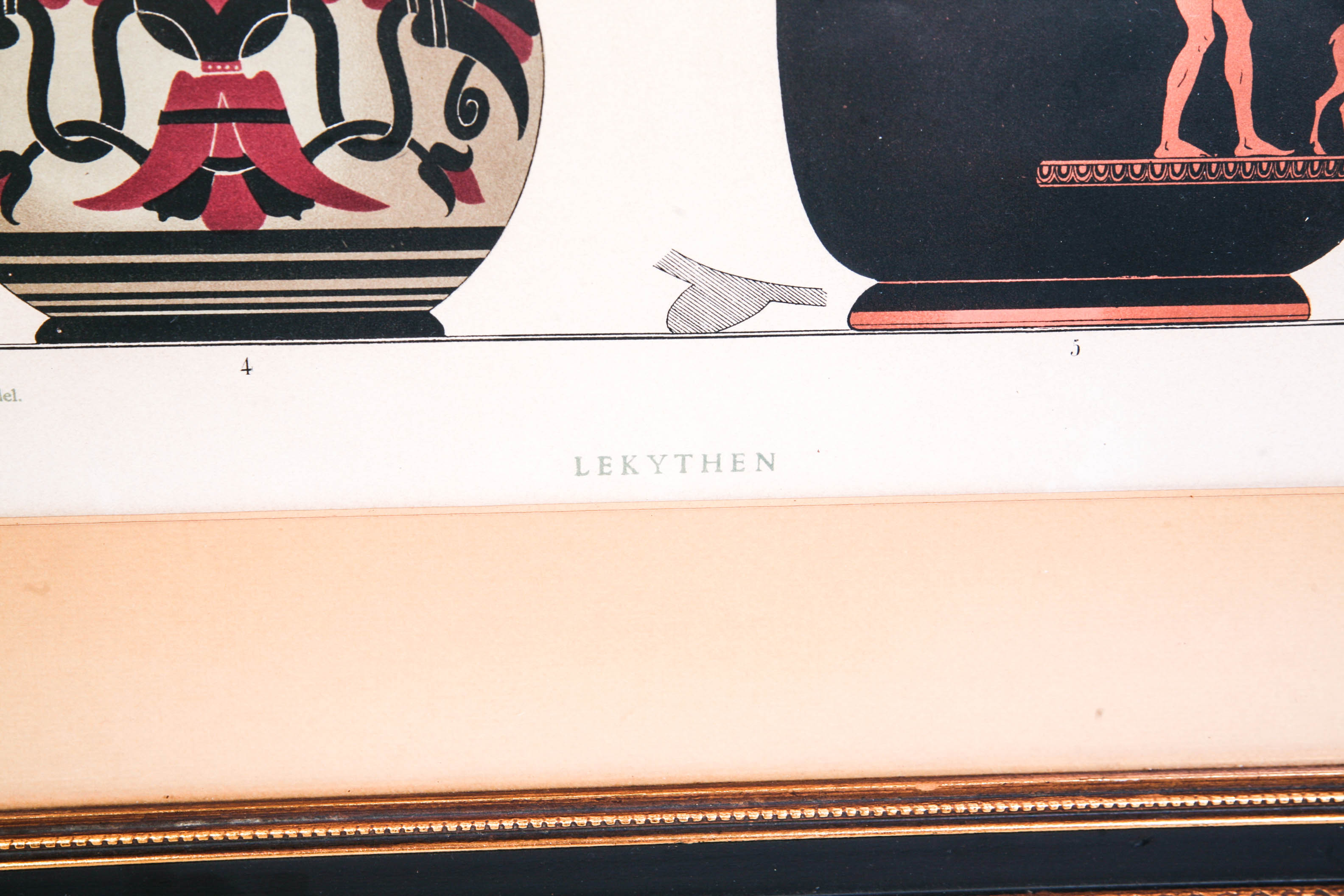 Etching of Two Greek Lekythens