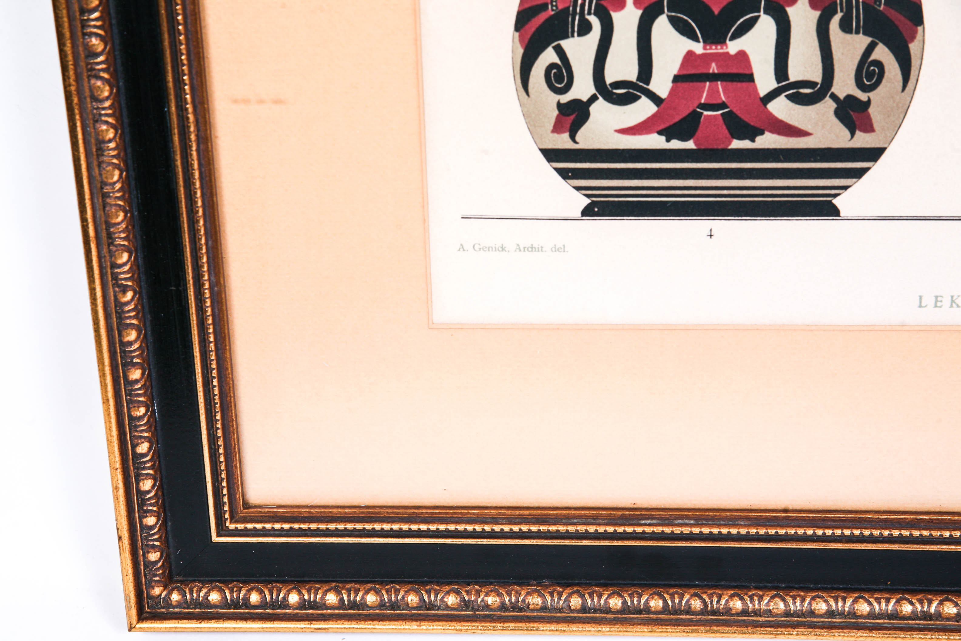 Etching of Two Greek Lekythens