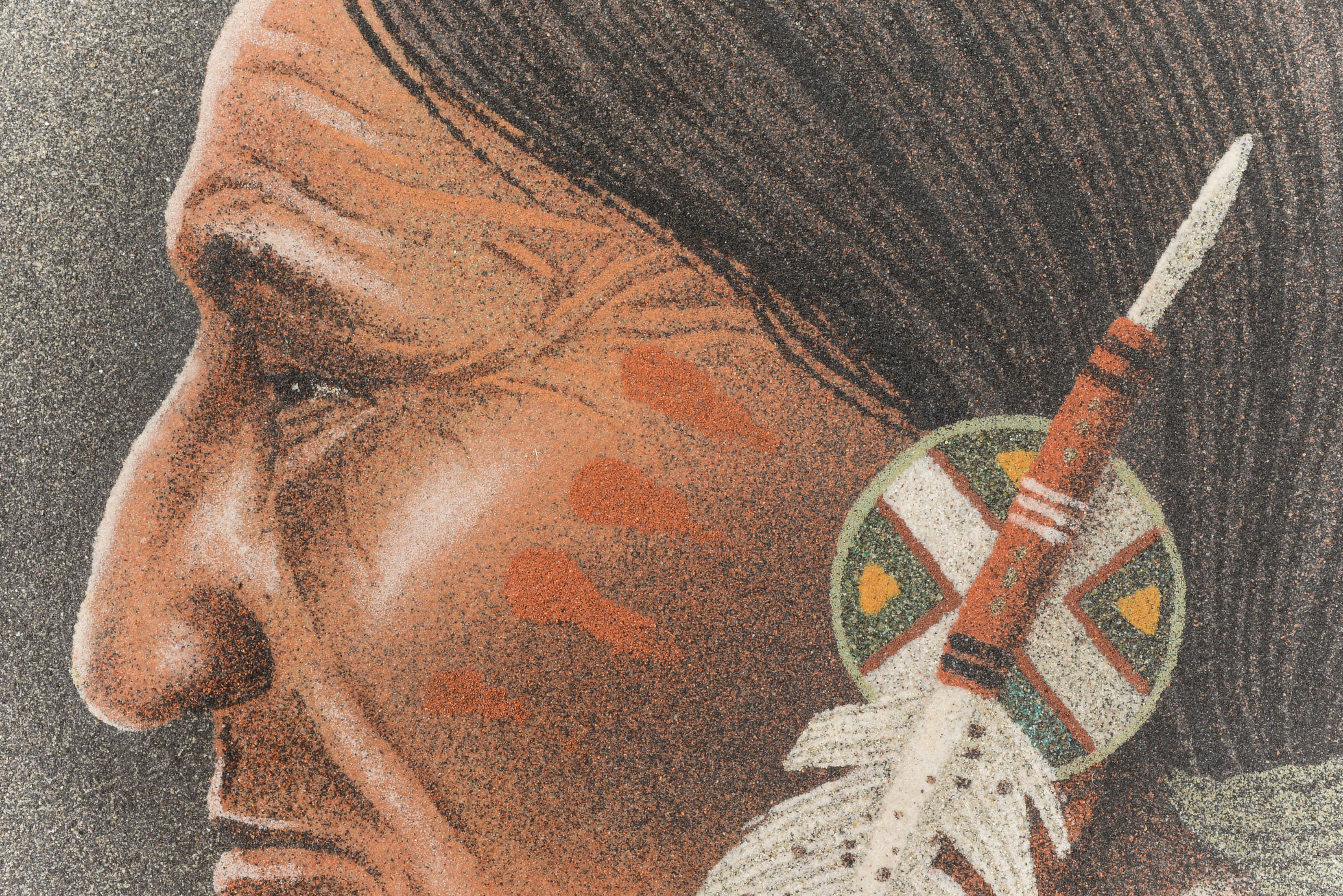 Eugene Baatsoslanii Joe Navajo Sandpainting "Old Warrior"