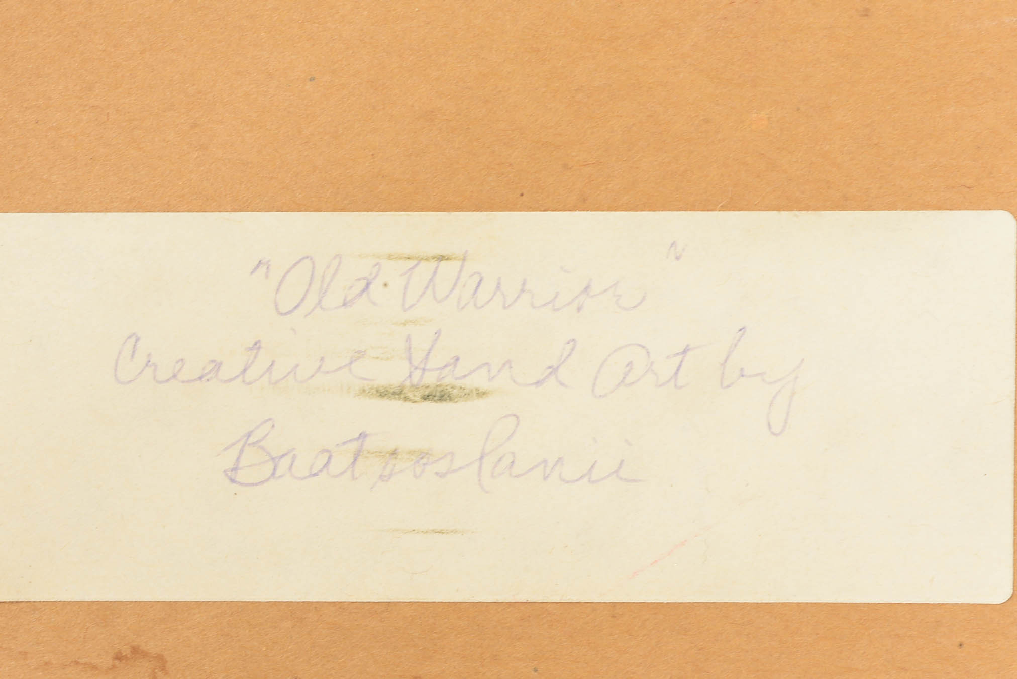 Eugene Baatsoslanii Joe Navajo Sandpainting "Old Warrior"