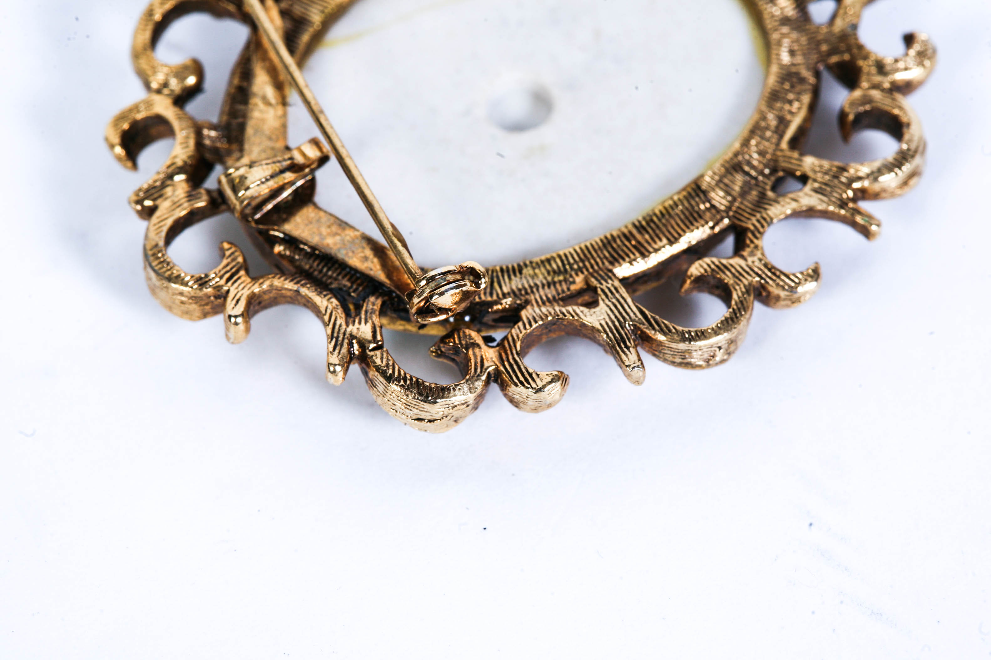 Signed Hand-Painted Brooch