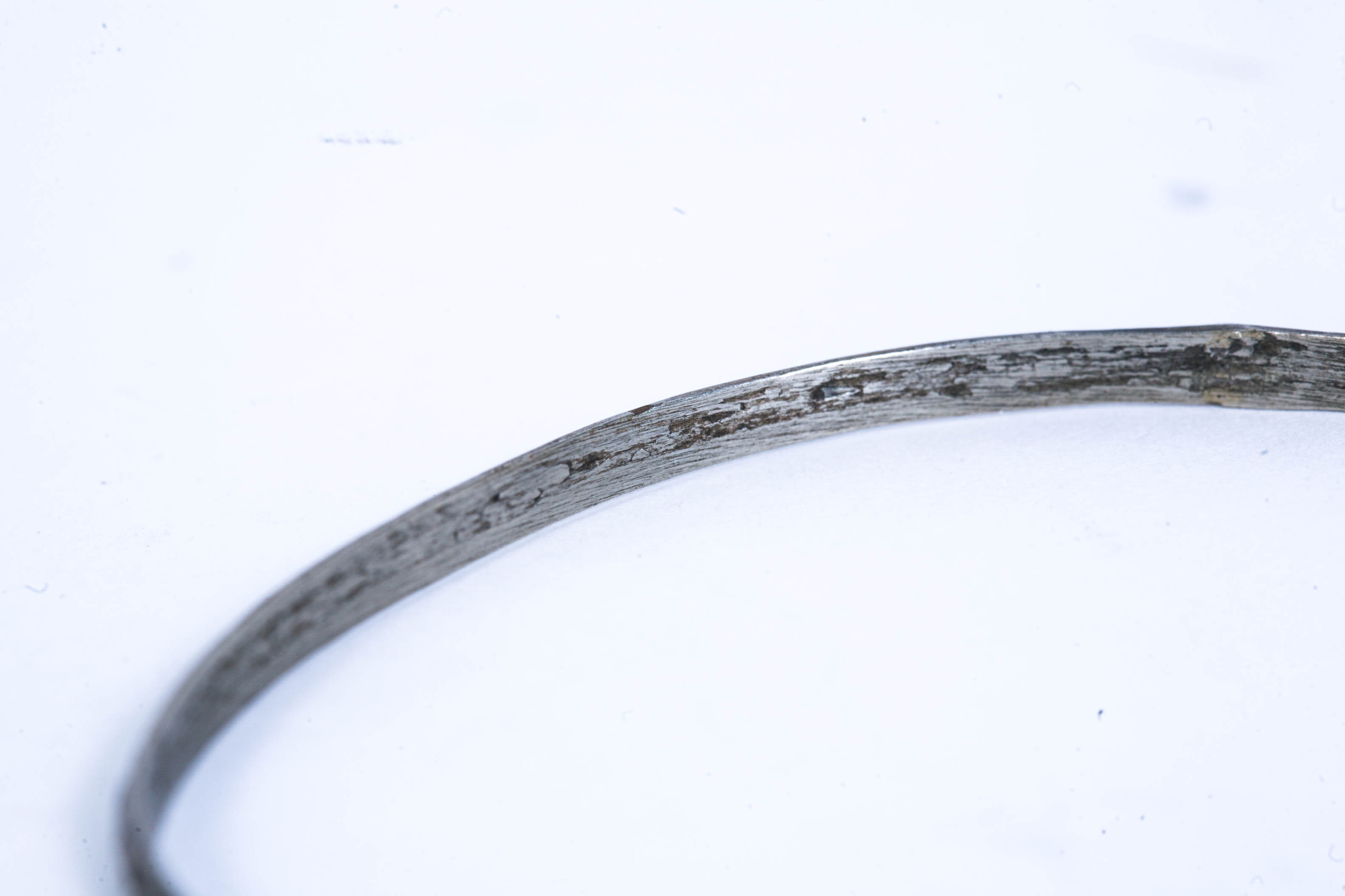 Sterling Silver Bangle Bracelet and Sterling Silver Post Hoop Earrings