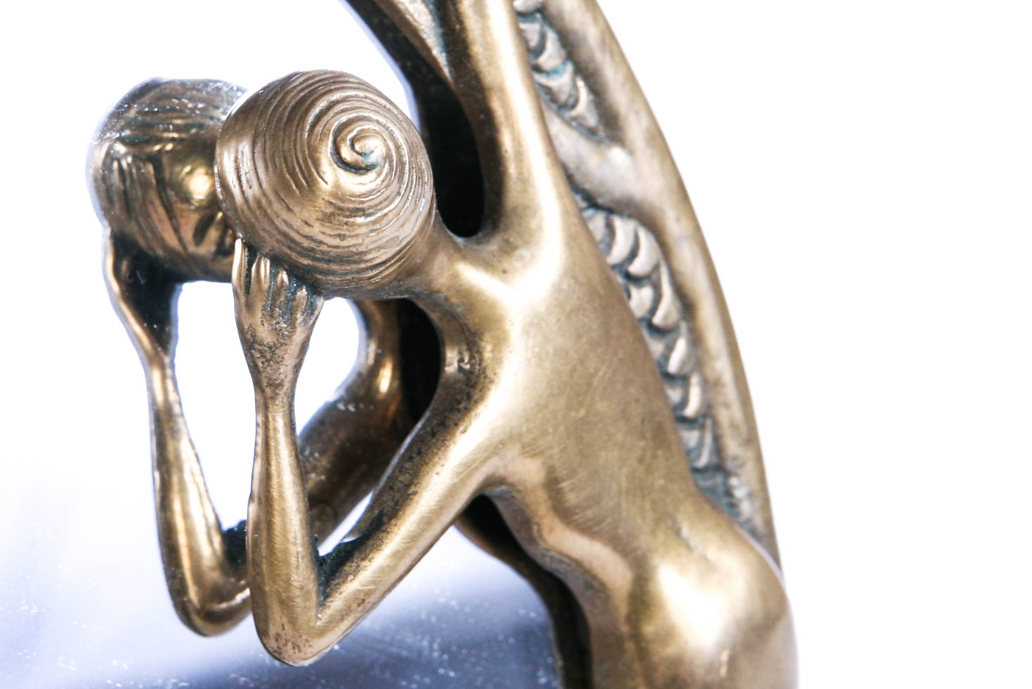 Vintage Brass Art Deco Vanity Mirror