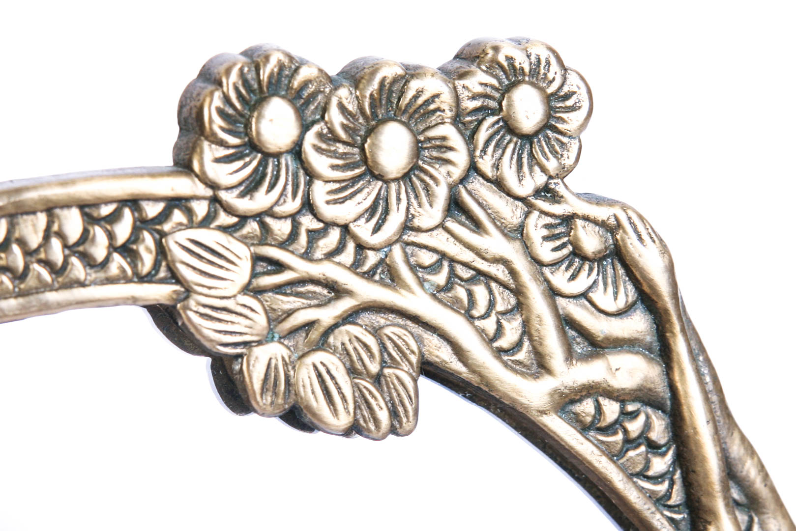 Vintage Brass Art Deco Vanity Mirror