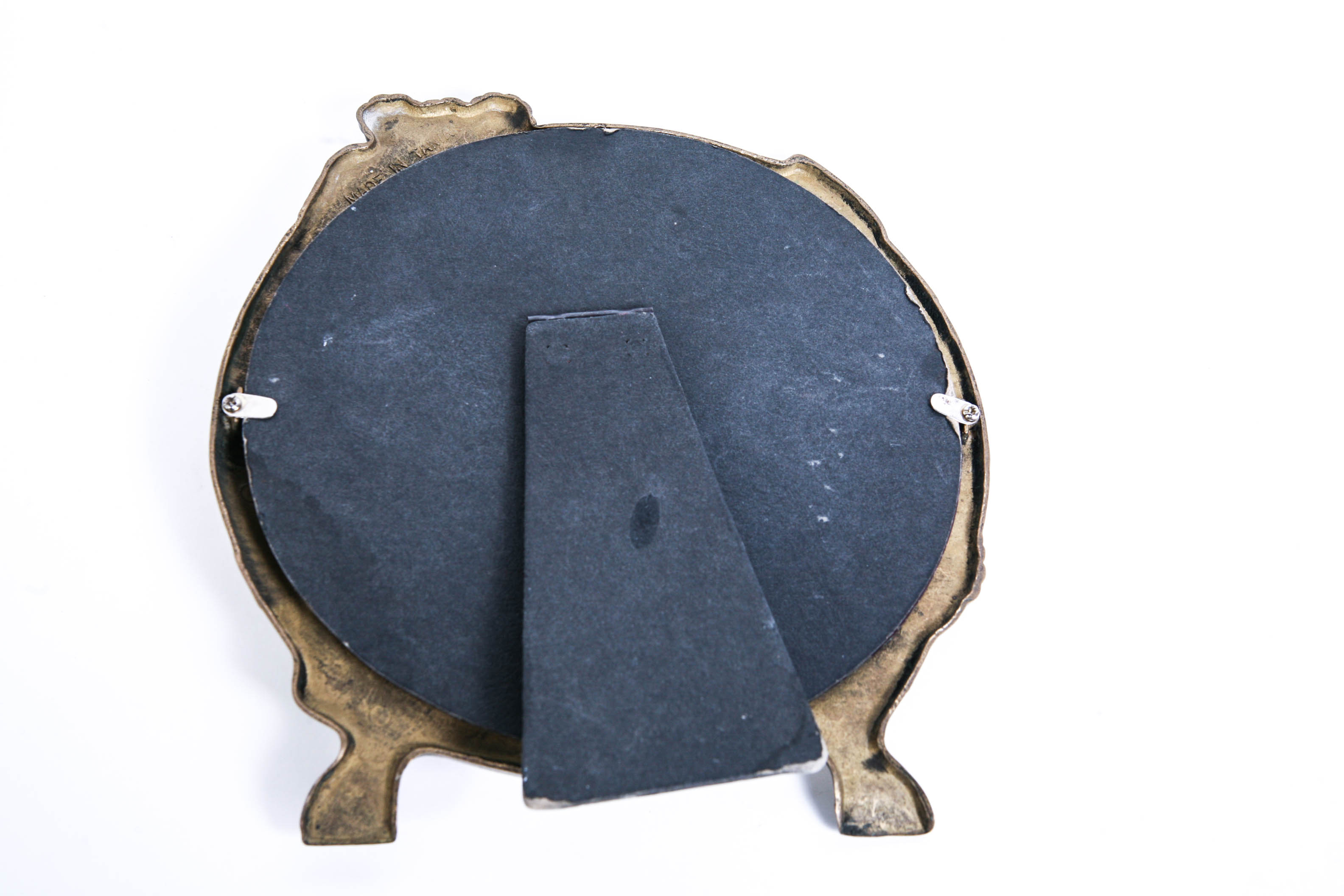 Vintage Brass Art Deco Vanity Mirror