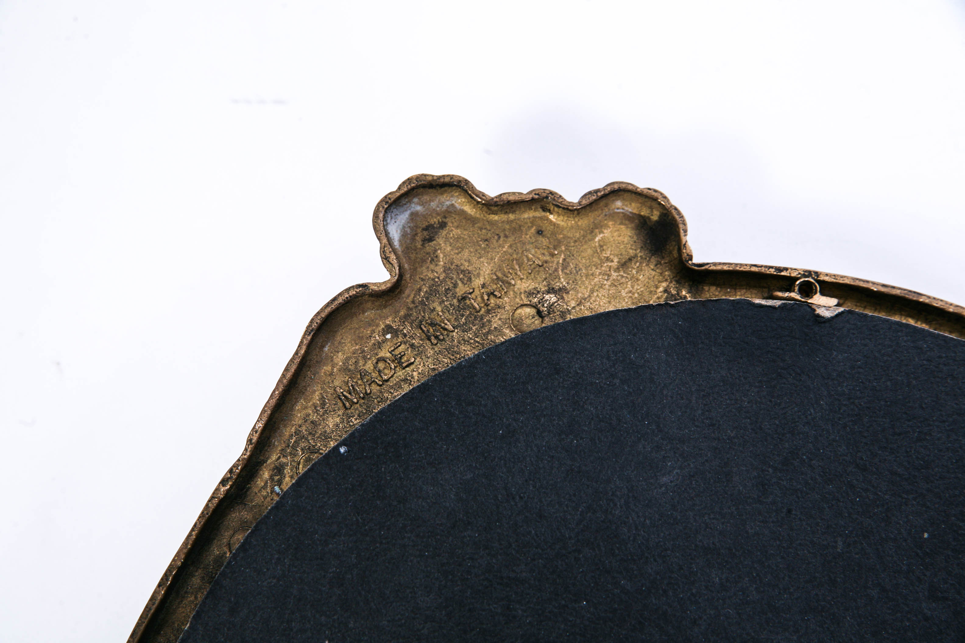 Vintage Brass Art Deco Vanity Mirror