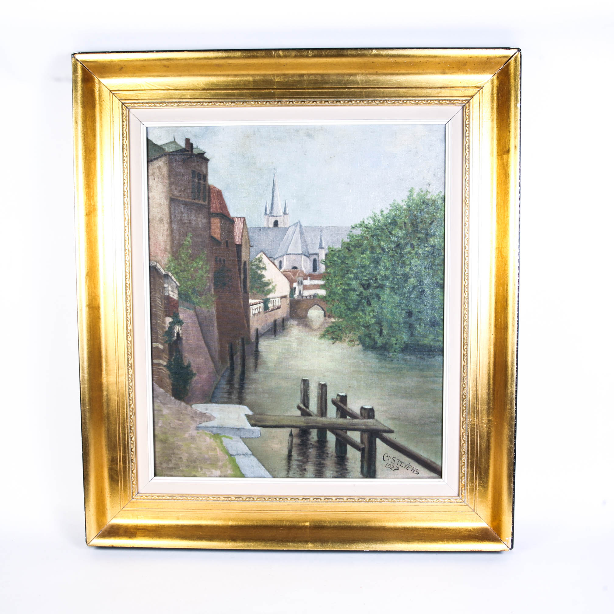 Oil on Canvas Painting by C.H. Stevens 1927