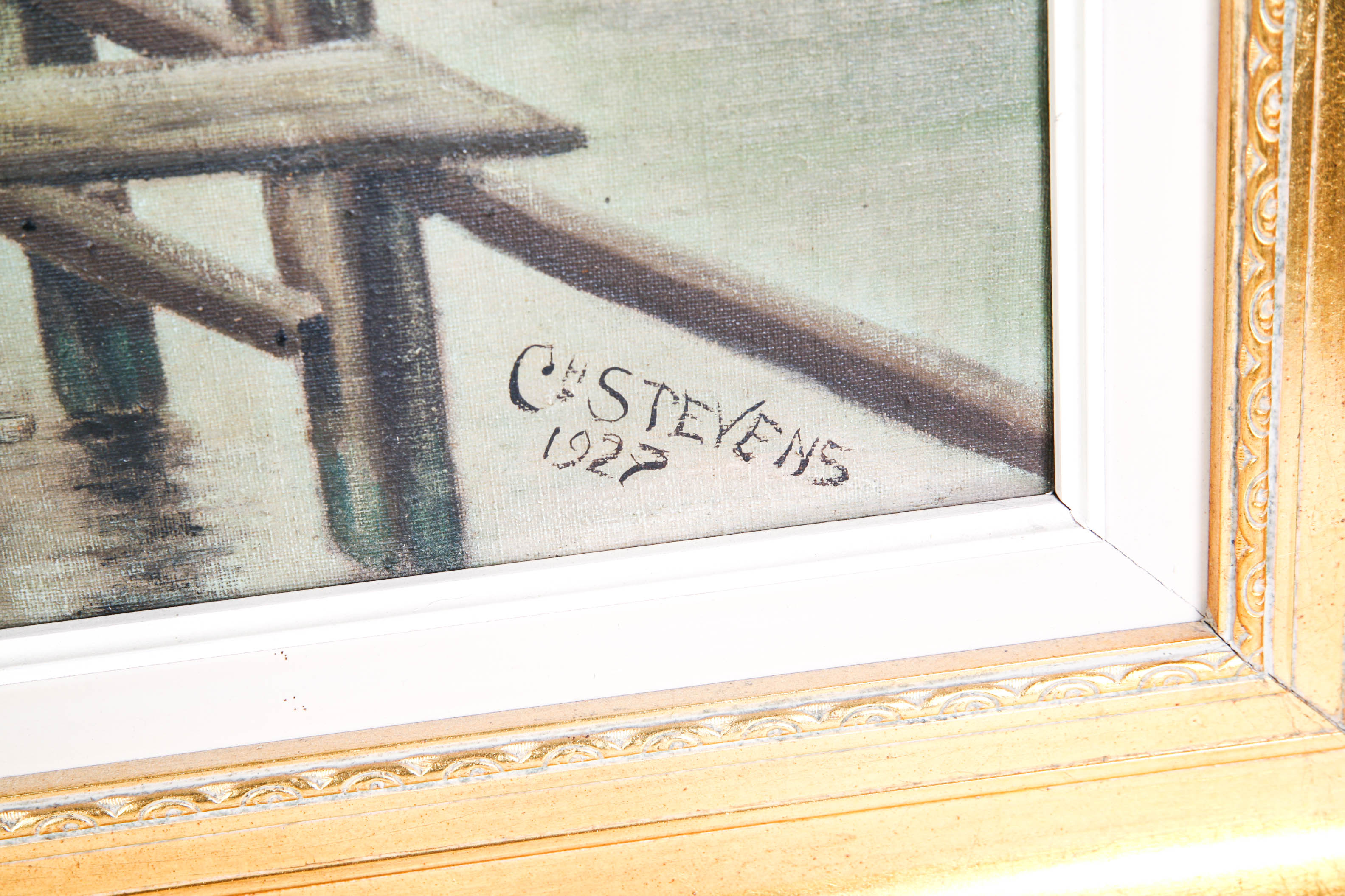 Oil on Canvas Painting by C.H. Stevens 1927