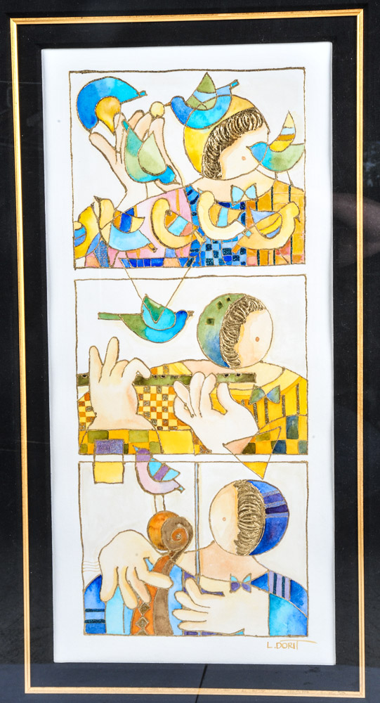 Dorit Levi Original Watercolor "Three Steps for Enlightenment"