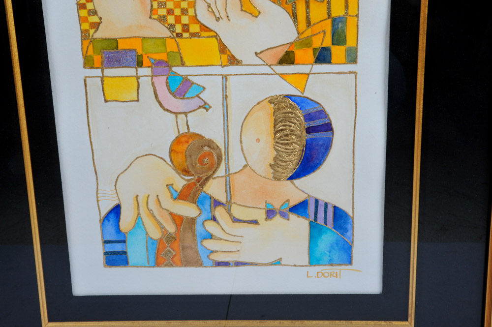 Dorit Levi Original Watercolor "Three Steps for Enlightenment"