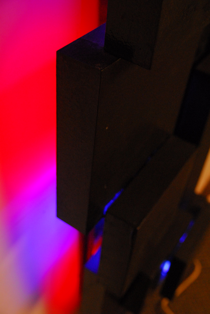 Rima Schulkind Contemporary Black Lighted Sculpture