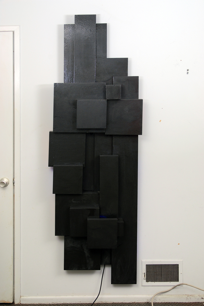 Rima Schulkind Contemporary Black Lighted Sculpture