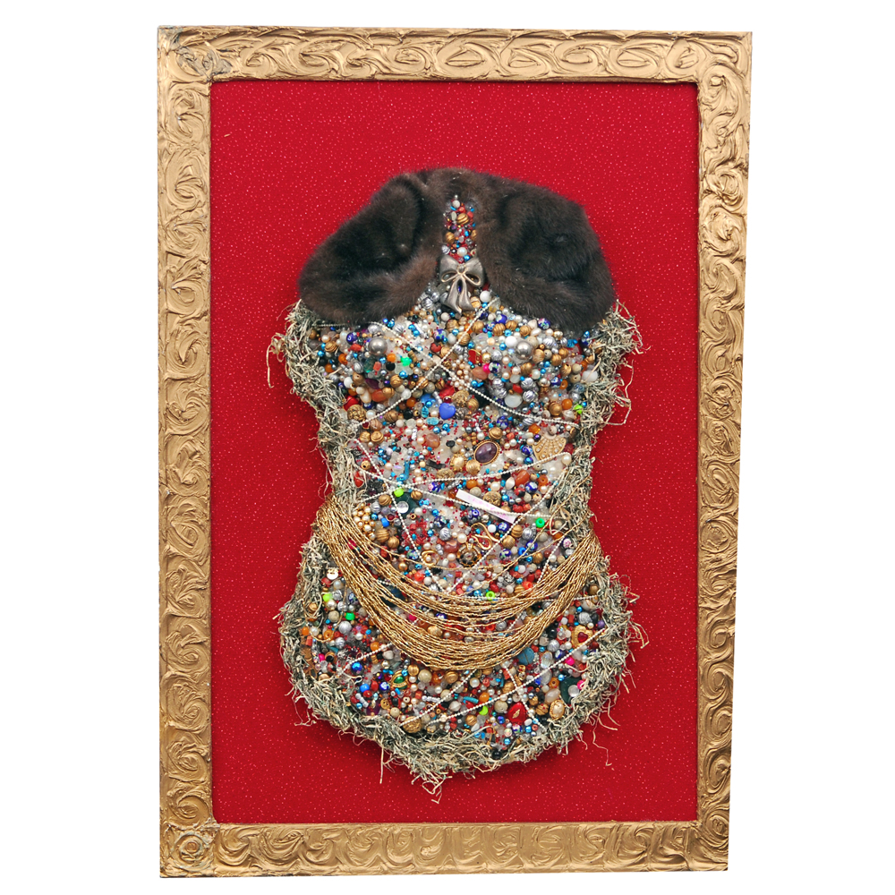 Rima Schulkind "Trophy Wife" Body Form Mixed Media Wall Sculpture