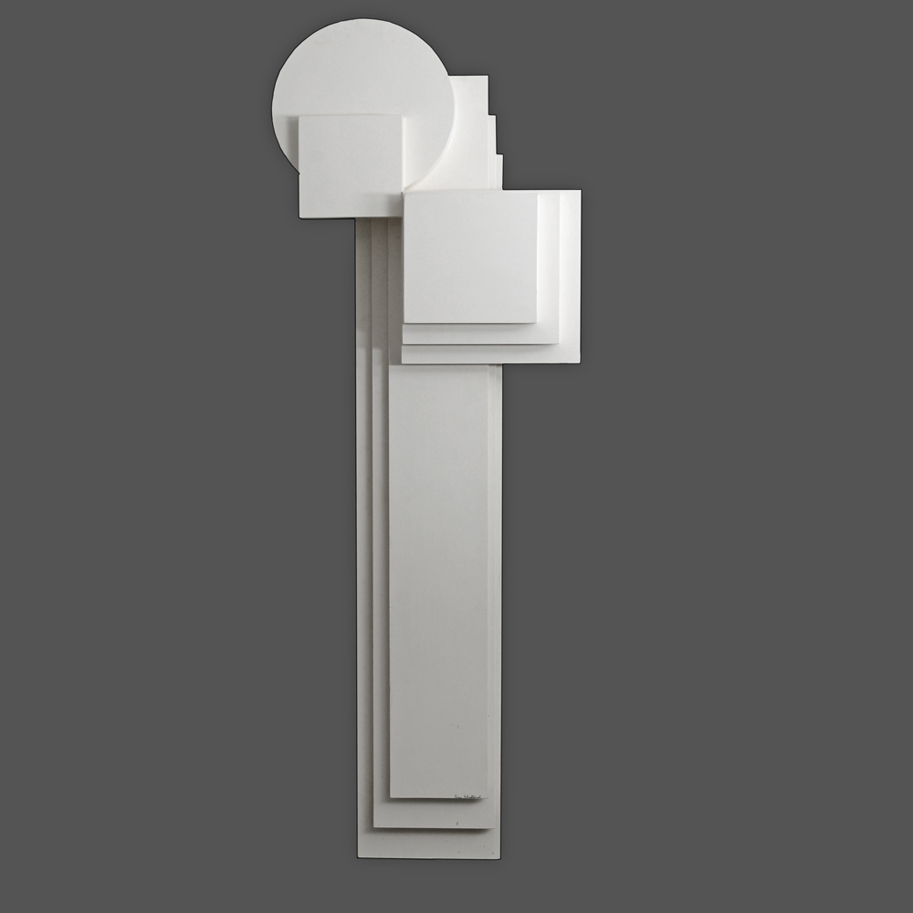 Abstract White Wall Sculpture