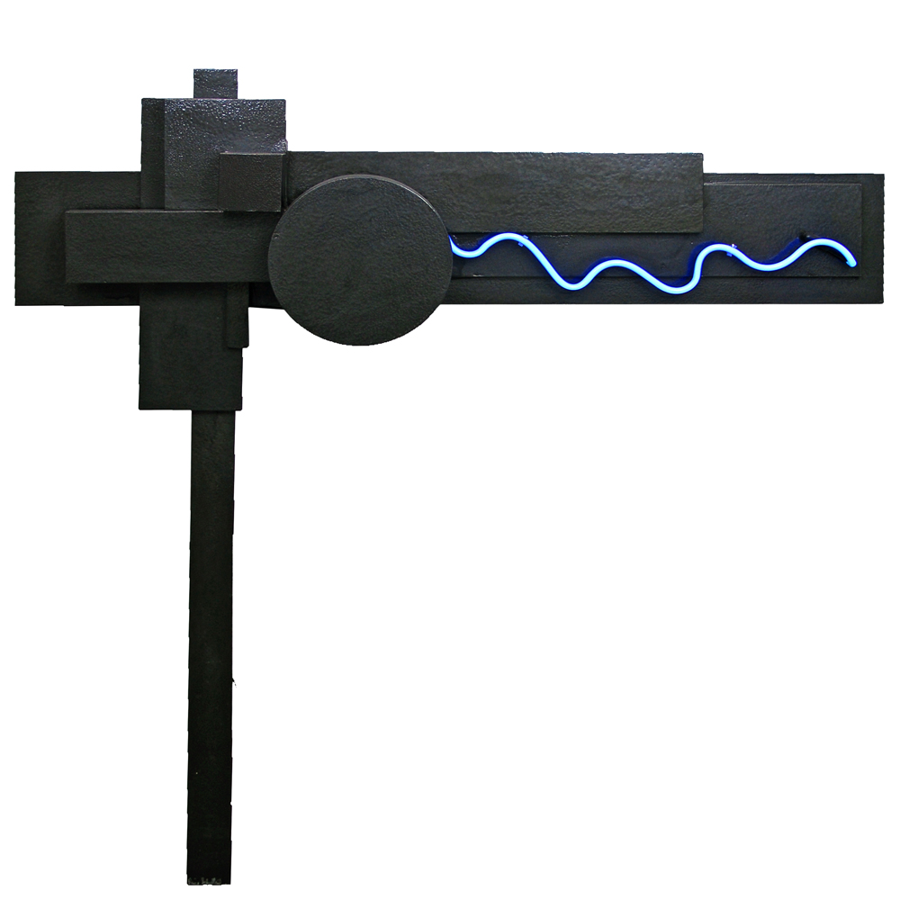 Neon Sculpture on Wood by Rima Schulkind