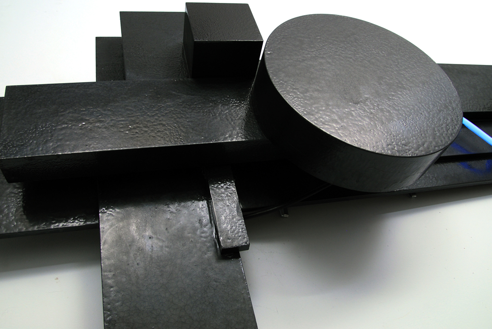 Neon Sculpture on Wood by Rima Schulkind