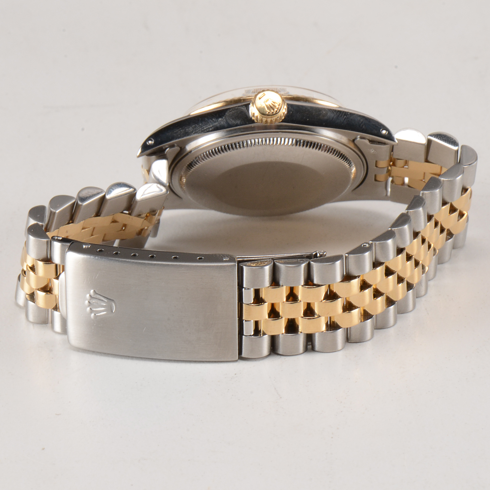 Men's  Rolex Perpetual Datejust 18K Yellow Gold and Steel Champagne Tapestry Automatic Watch