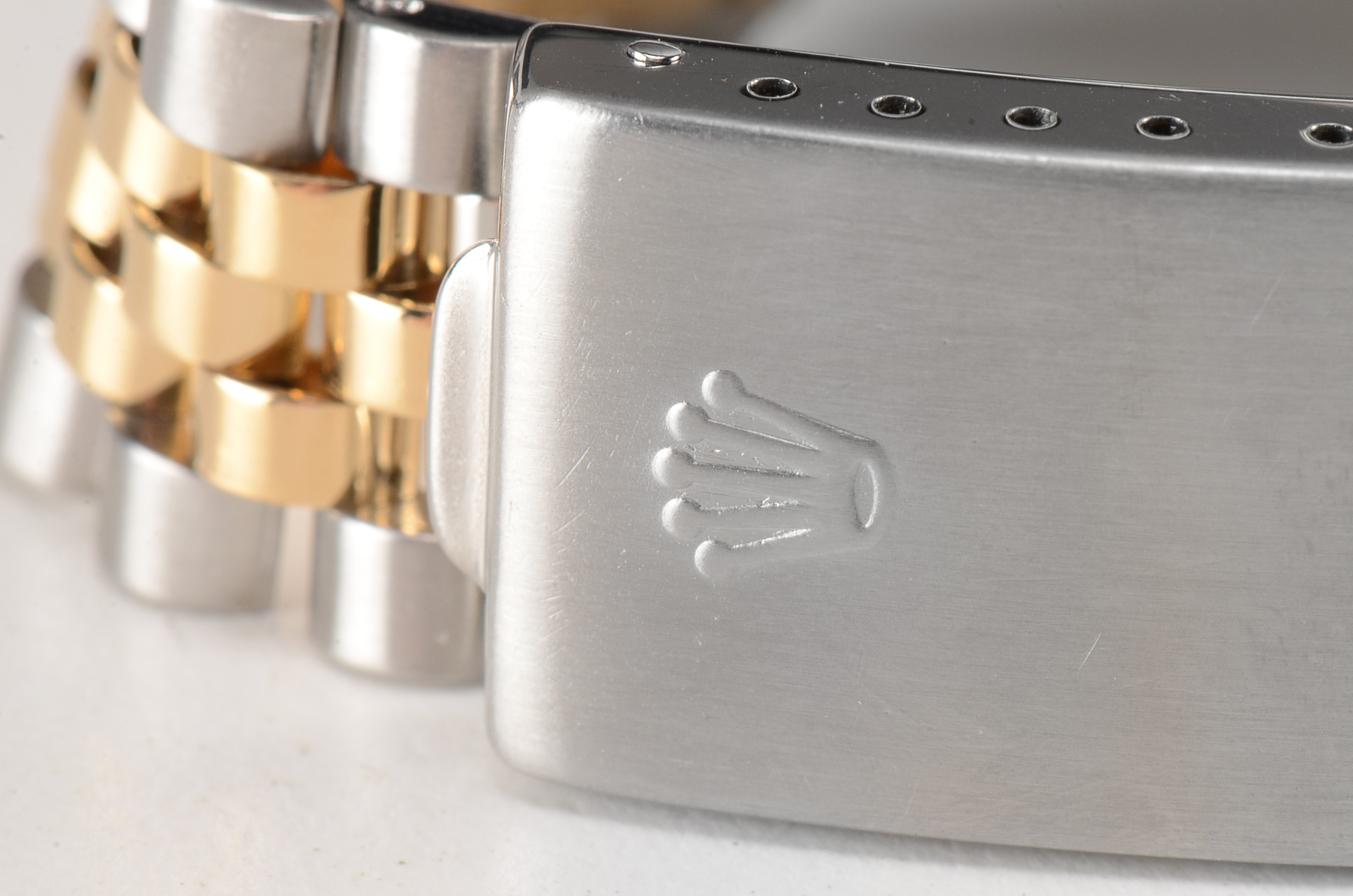 Men's  Rolex Perpetual Datejust 18K Yellow Gold and Steel Champagne Tapestry Automatic Watch