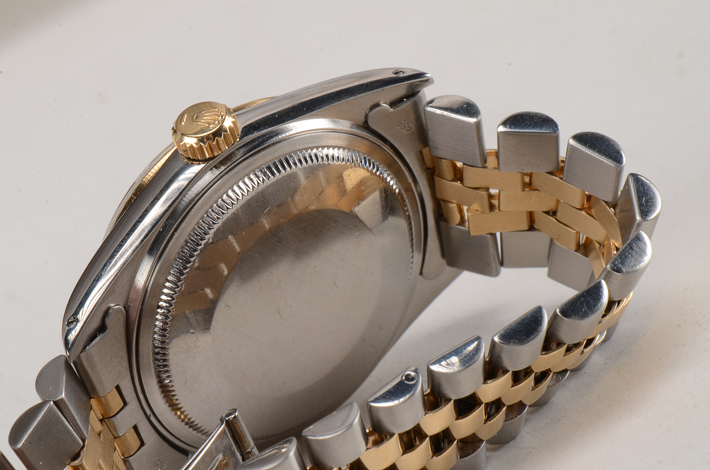 Men's  Rolex Perpetual Datejust 18K Yellow Gold and Steel Champagne Tapestry Automatic Watch