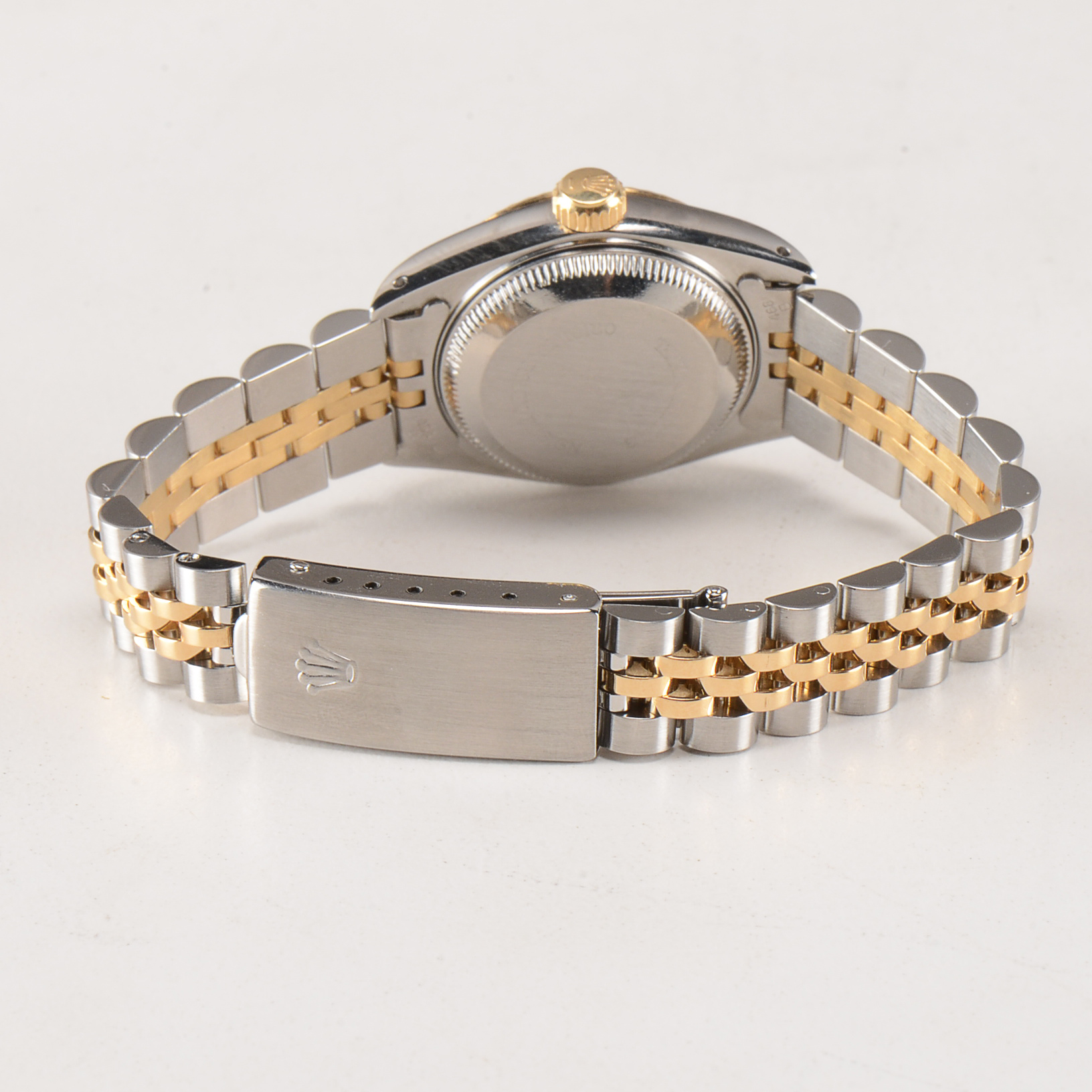 Women's Rolex Datejust 18K Yellow Gold and Stainless Steel Champagne Diamond Dial Automatic Watch