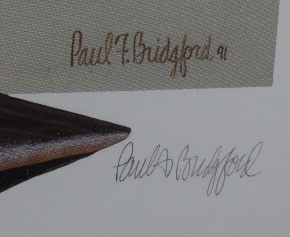 Framed Duck Decoy Lithograph by Paul F. Bridgford