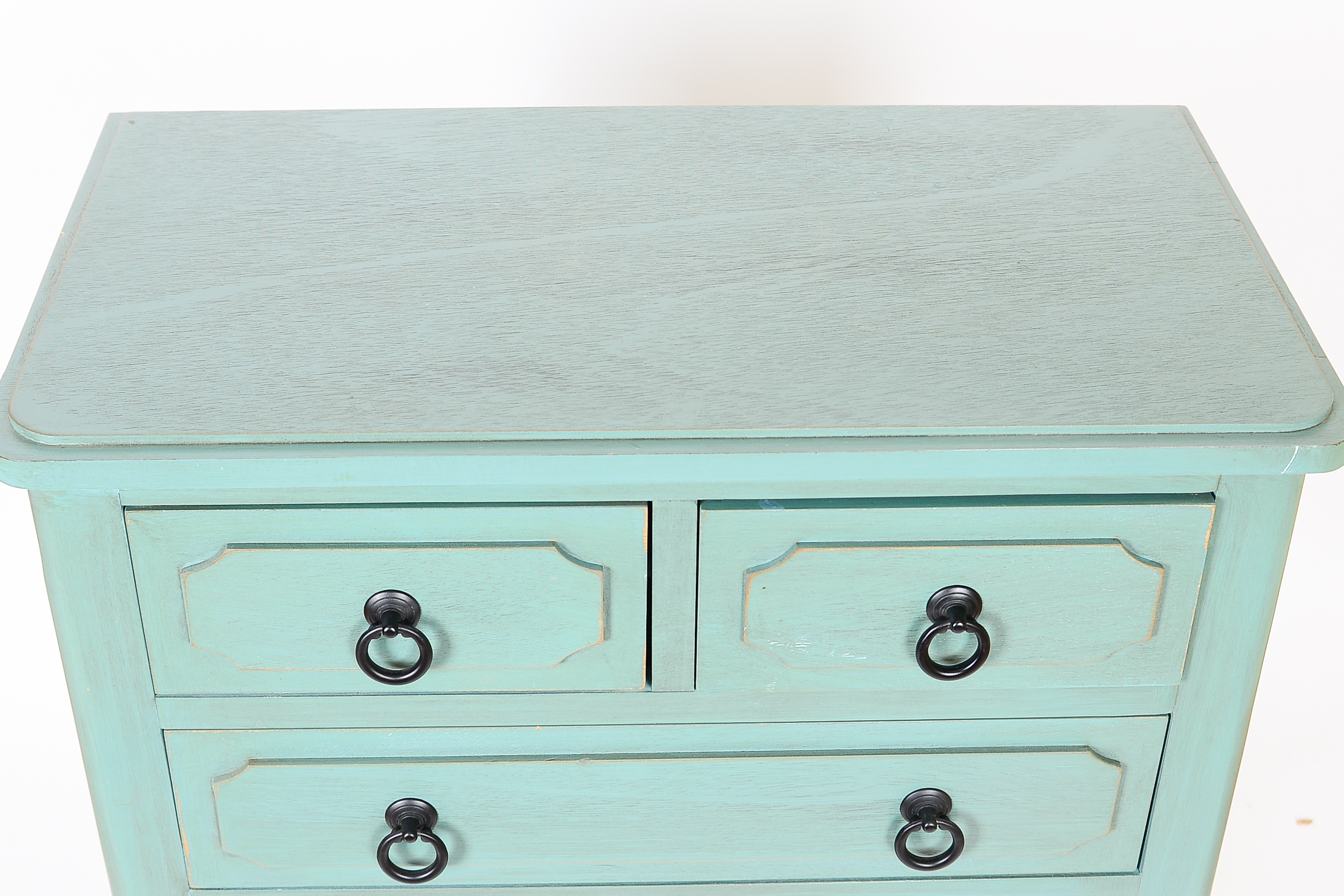 Hand-Painted Teal Side Table