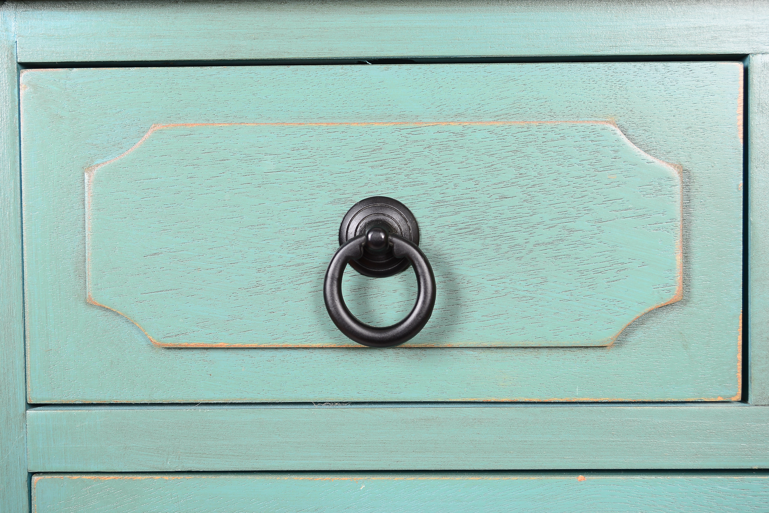 Hand-Painted Teal Side Table