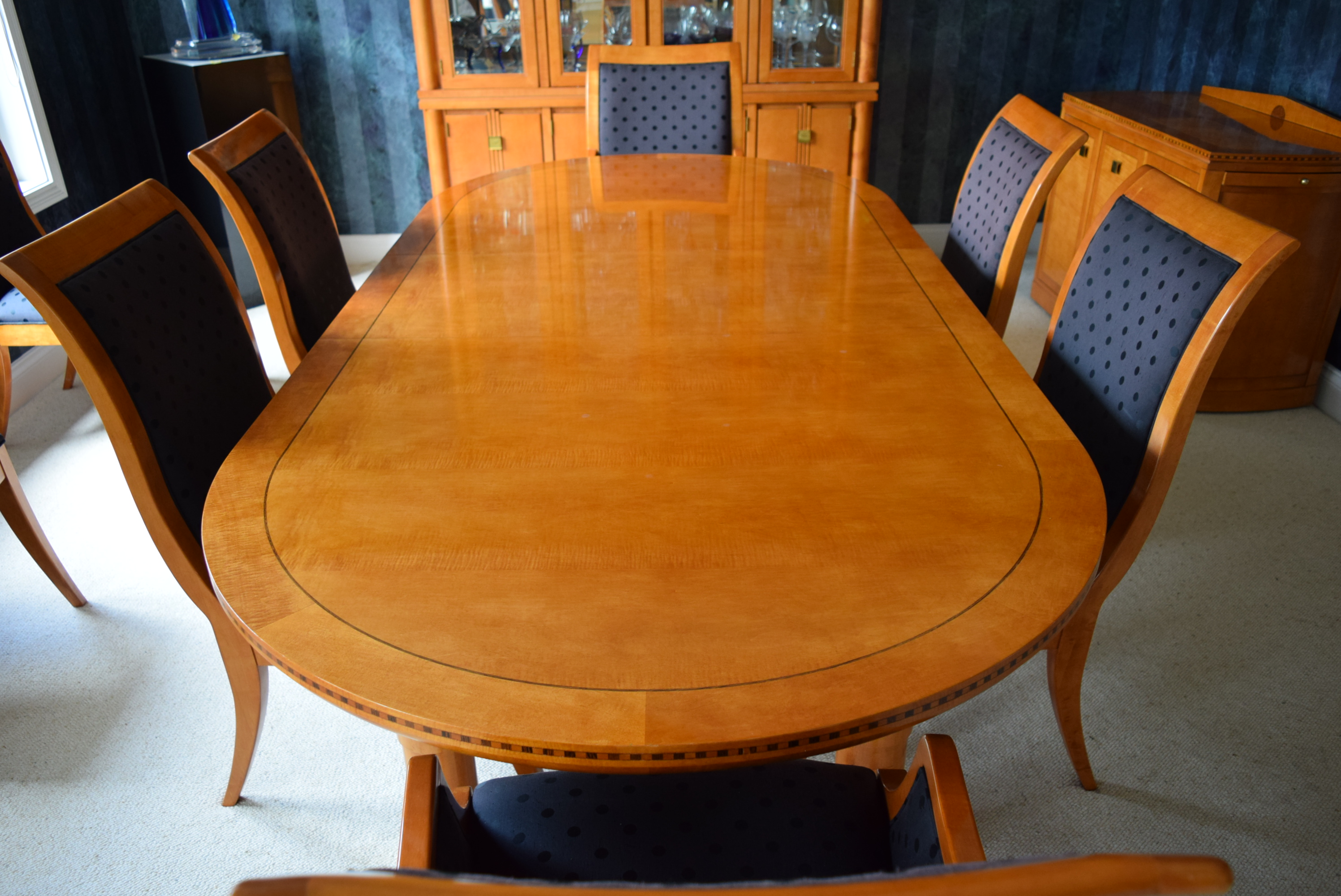 Hickory White 'Genesis' Formal Dining Table with Eight Chairs