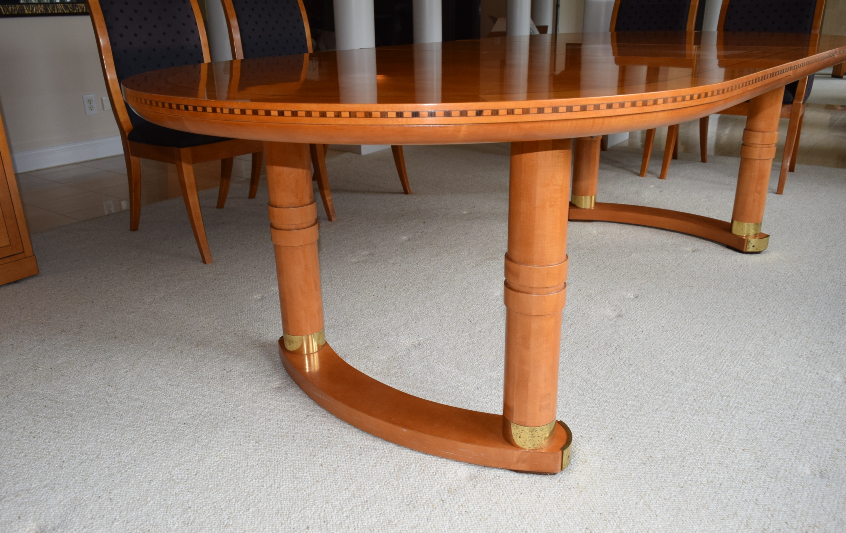 Hickory White 'Genesis' Formal Dining Table with Eight Chairs