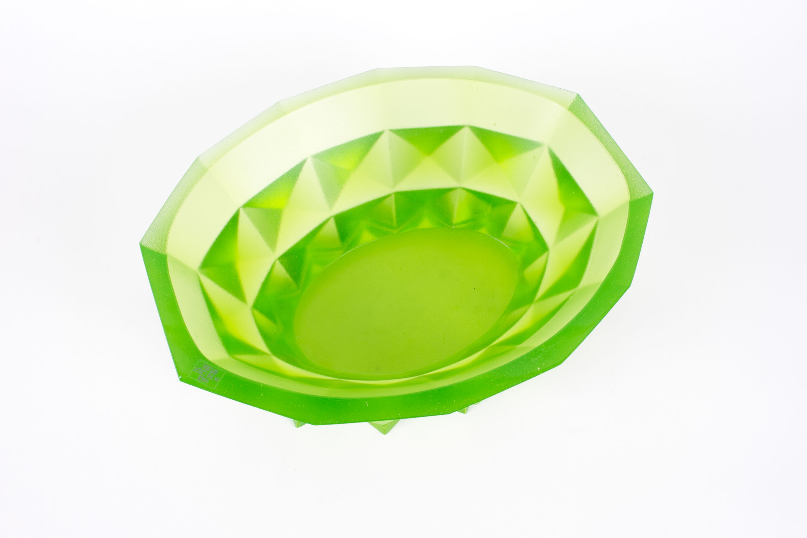 Czechoslovakian Green Art Glass Bowl