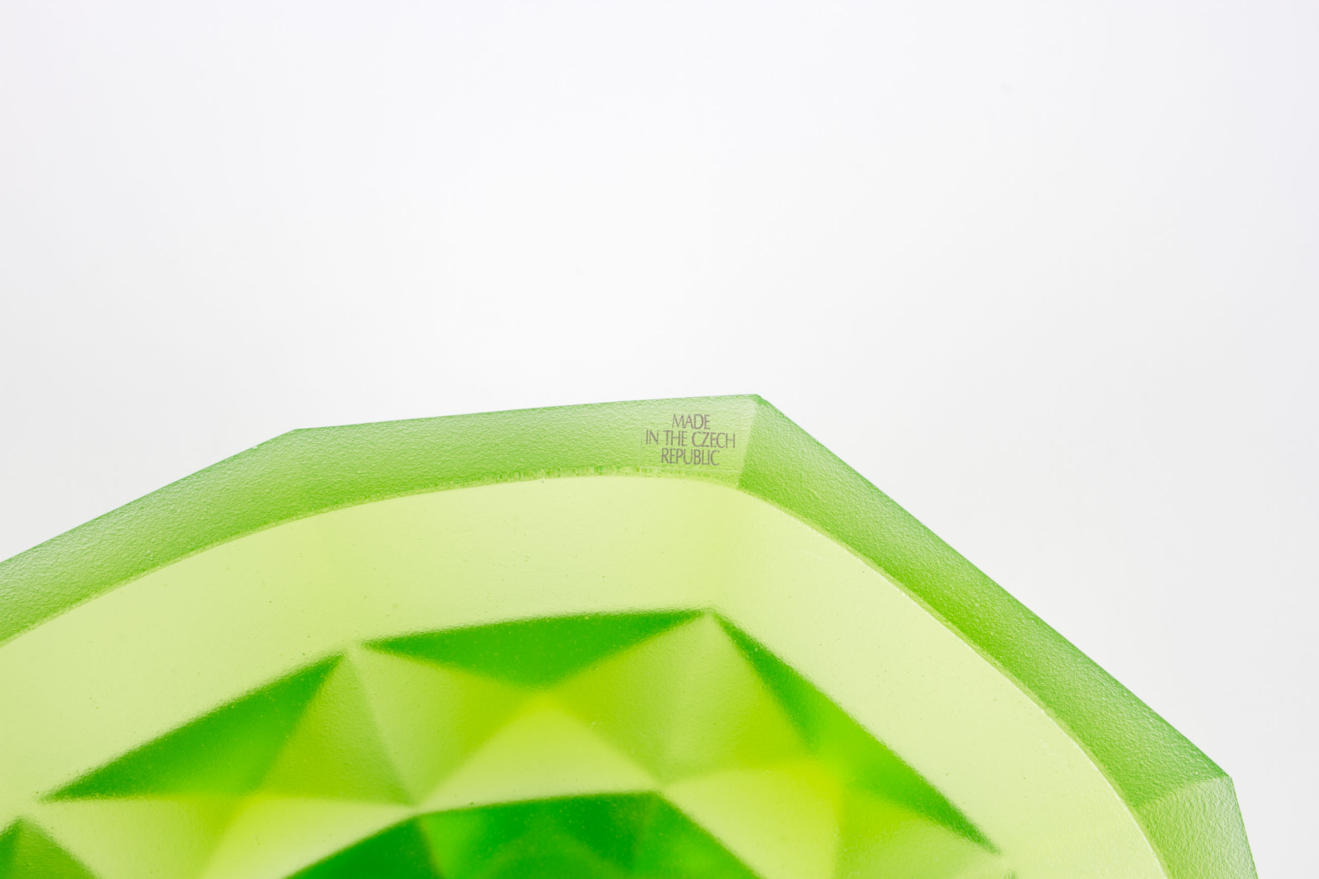 Czechoslovakian Green Art Glass Bowl