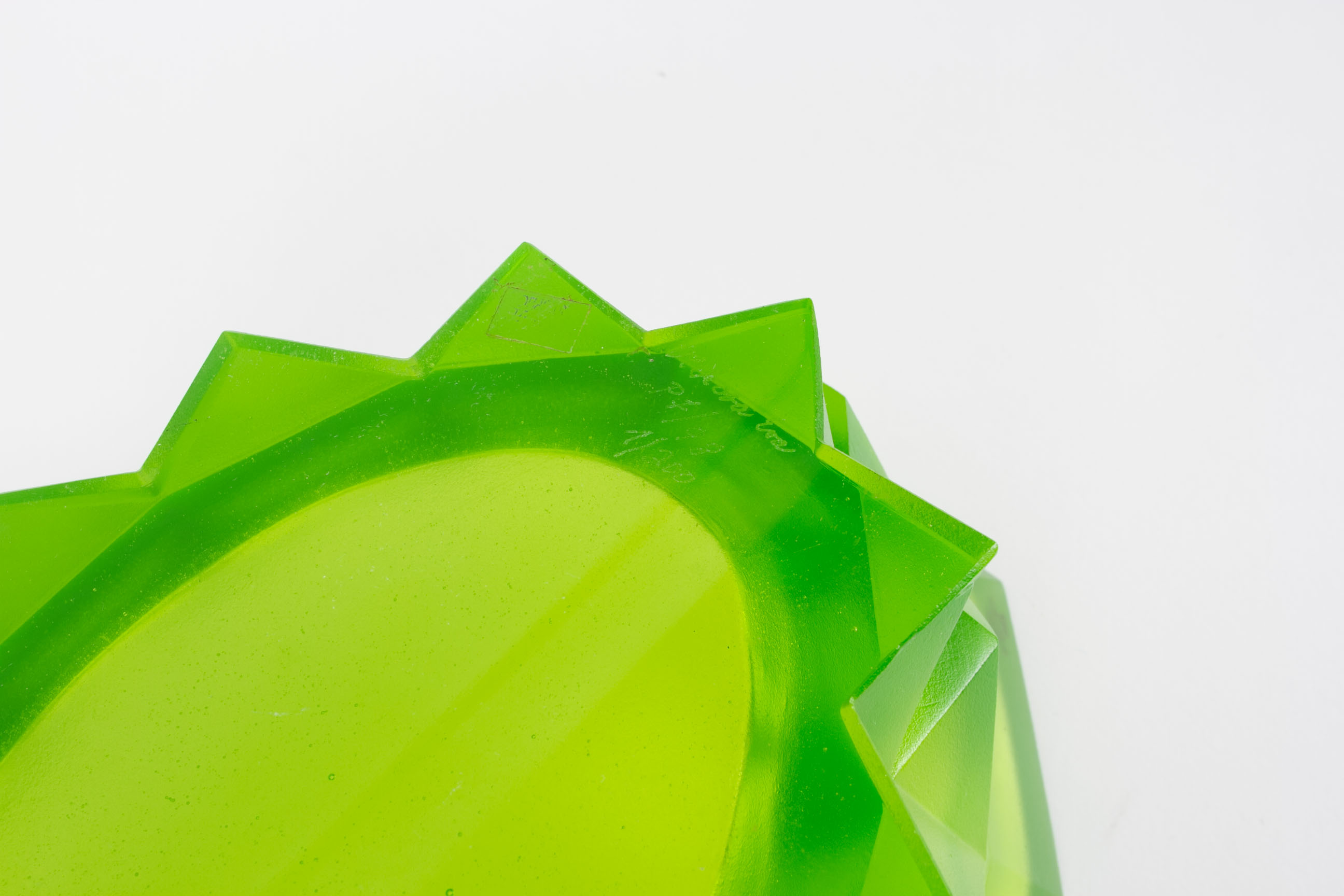 Czechoslovakian Green Art Glass Bowl