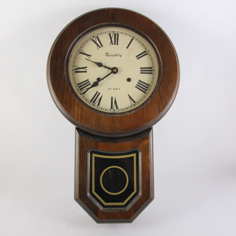 Vintage Montgomery Ward & Co. Wood Wall Clock