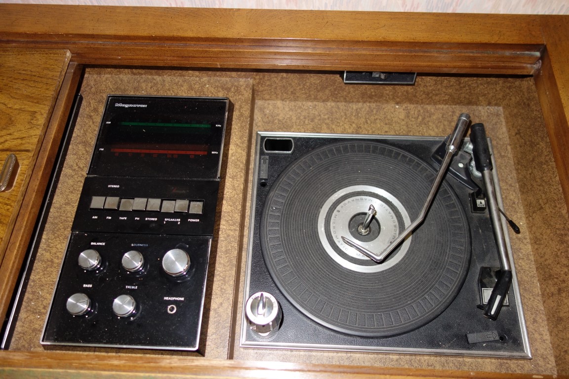 Mid-Century Magnavox Micromatic Console Stereo and 8 Track Tape