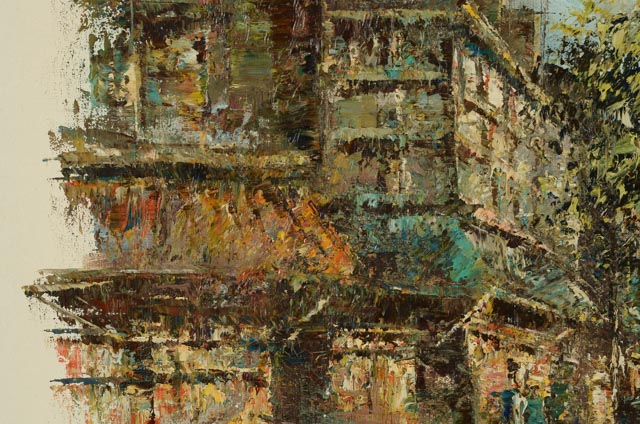 Devereaux Oil on Canvas European Street Scene