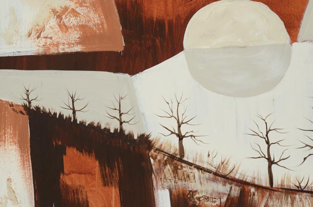 J. Keane Acrylic on Canvas "Circle Abstract"