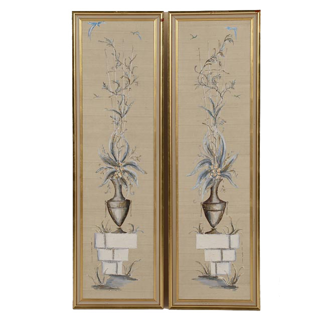 Pair of Decorative Plaster Relief Panels