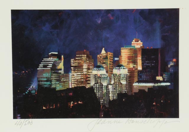 Joanne Honschopp Signed LE Giclee "Light Up Cincinnati"