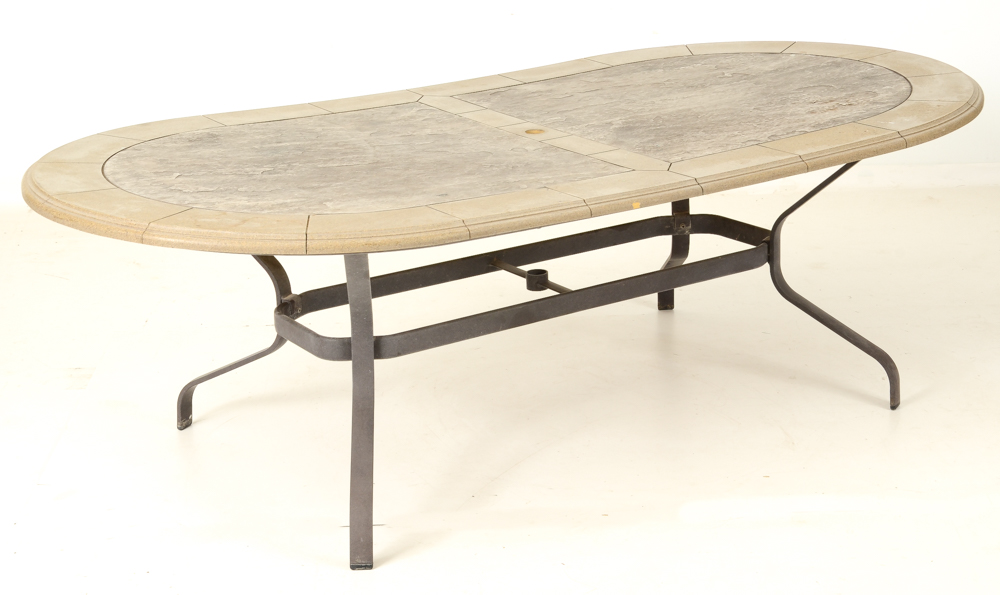 Tropitone Metal Patio Table and Six Chairs