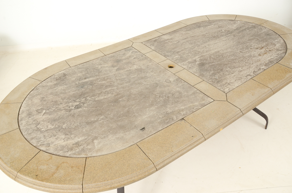 Tropitone Metal Patio Table and Six Chairs