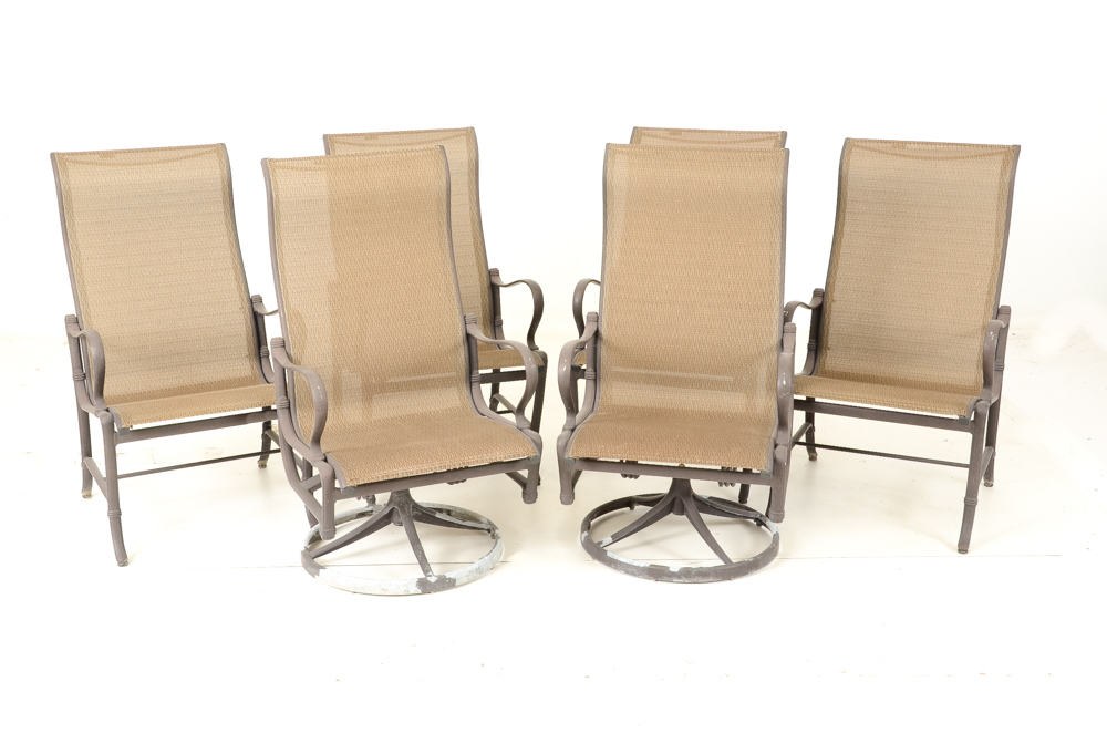 Tropitone Metal Patio Table and Six Chairs