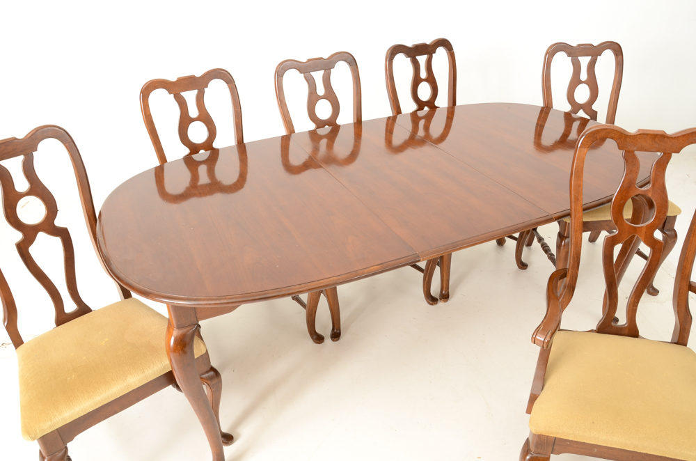 Bassett Furniture Cherry Finish Dining Set